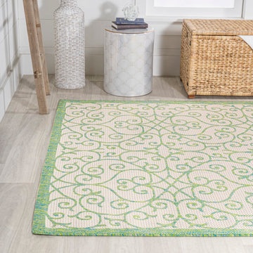 Madrid Vintage Filigree Textured Weave Indoor/outdoor Area Rug